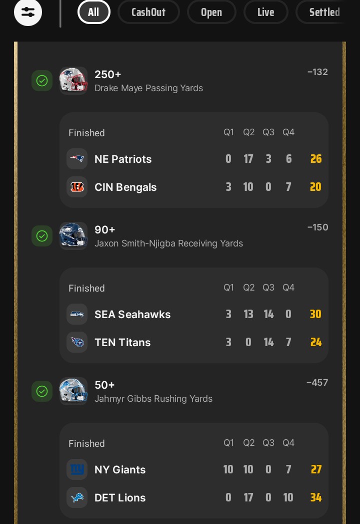 ColoradoBeerOly's tweet image. Took the top of each sheet (QB, WR, RB) for a +257. Your sheets are money printing machines.