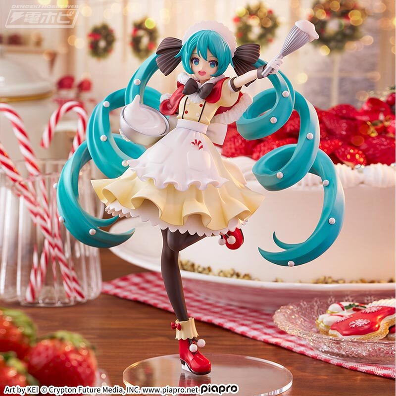 hobby_magazine's tweet image. 【週末の話題】今年もサンタ衣装の「#初音ミク」フィギュアが #セガプライズ に降臨！KEI氏描き下ろし衣装でお菓子作りに励むミクをゴージャスに立体化!!

hobby.dengeki.com/news/2760039/