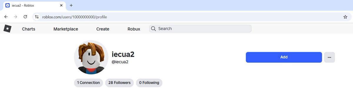 RobloxTodayES's tweet image. Roblox acaba de alcanzar oficialmente más de 10 billones de usuarios en la plataforma, siendo el usuario “iecua2” el número 10 billones. ¡Felicidades! 
iecua2:
roblox.com/es/users/10000…
#RobloxDevs #RobloxDev #Roblox #Users #10Billion #New