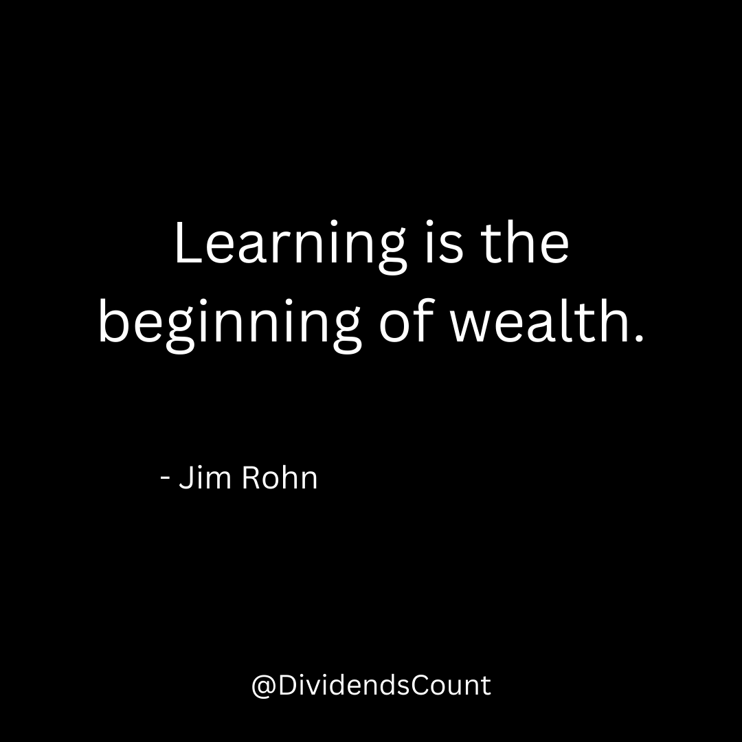 DividendsCount's tweet photo. Learning is powerful.

Learning isn't limited to school.

You can learn through books, videos, classes, mentors, etc.

The more you learn, the more you realize what you don't know. Never stop learning.

What are you learning today? https://t.co/DyulKzfgjM