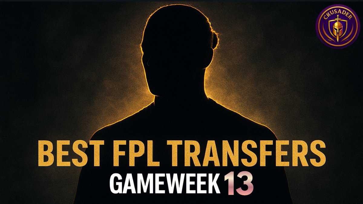 FPLCrusader's tweet image. 🚀 Best FPL Transfers GW13
The moves that matter this week:
🔹 My Top 3 targets
🔹 Value Picks
🔹 Transfer Trends
🔥 Form + Fixtures + Bonus = Must-buys
Who’s in YOUR team this week? 👀
Watch now 🎥 👇
youtu.be/ZLFCilevfvA
#FPL #FPLTips #FantasyPremierLeague #FPLCommunity