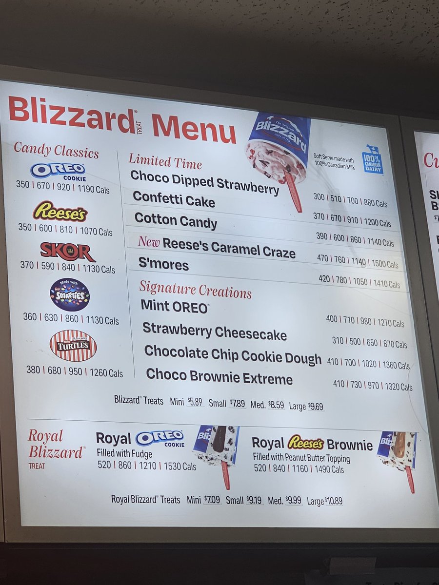 I'm at Dairy Queen. Who wants a Blizzard?