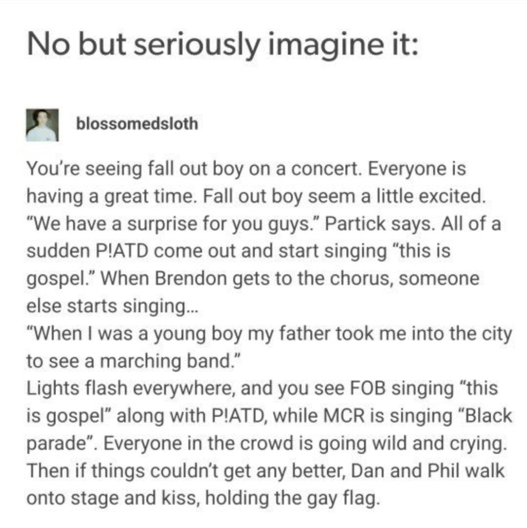 InternetIsQueer's tweet image. sorry just processed dan saying that the bands were up for doing this and have been subjected to the meme?!? bandom oomfs, which members of which bands do you think know about it....😭😭