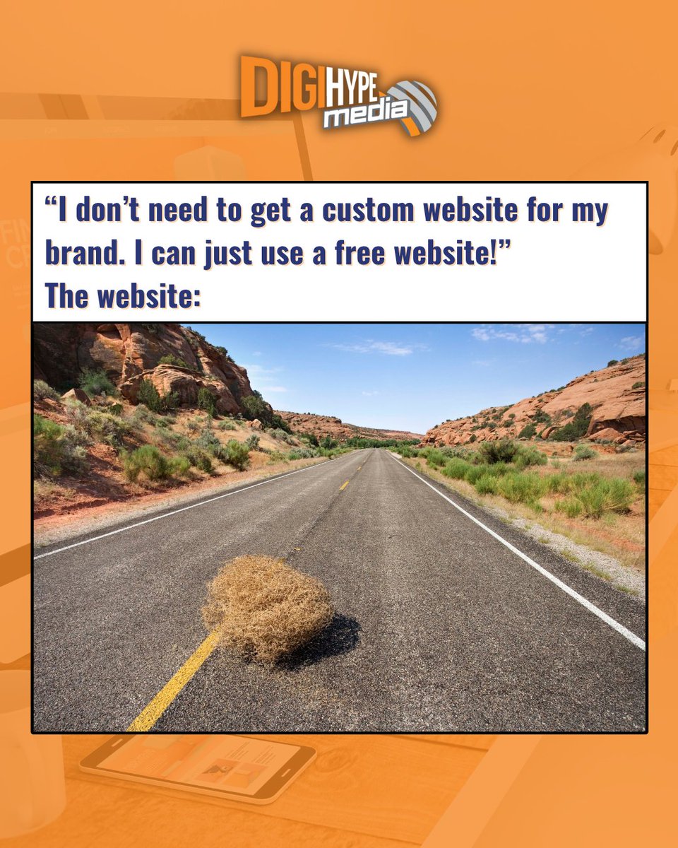 Digihypemedia's tweet image. Just because you can get a free website doesn&apos;t mean it&apos;s right.

If you care about your brand, it&apos;s time to get a custom website!

#CustomWebsites #Brandstrategy #DigitalMarketing