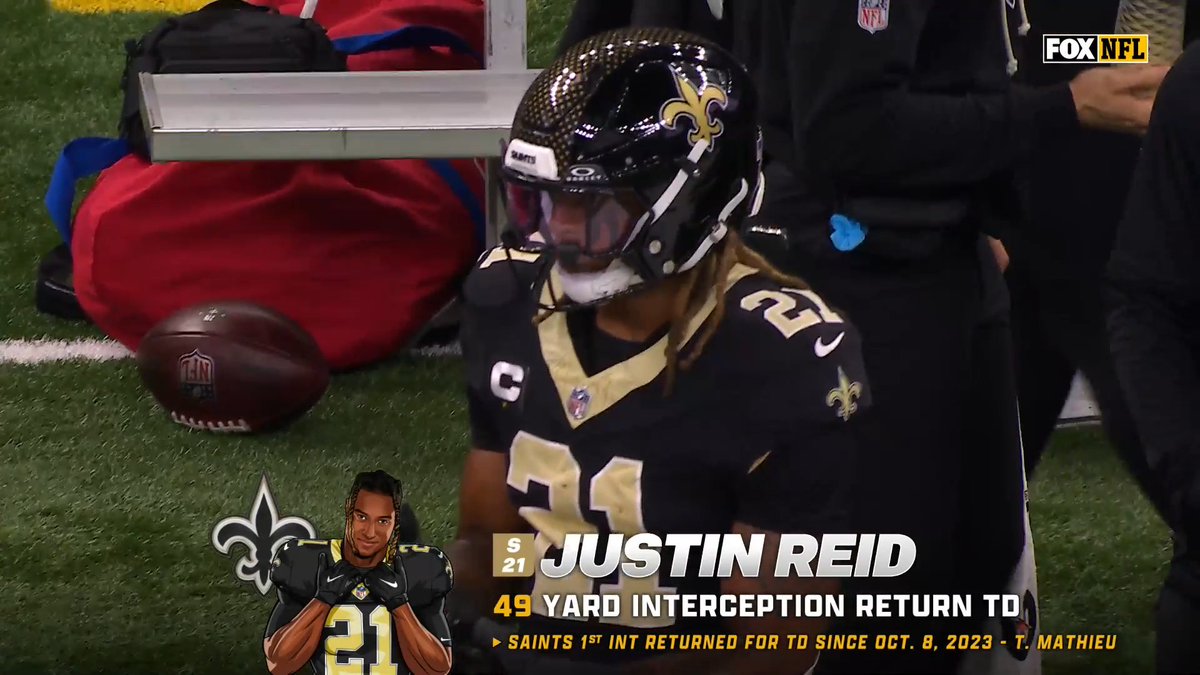Justin Reid’s pick-six was the Saints’ first interception returned for a touchdown since Oct. 8, 2023 🤯 
