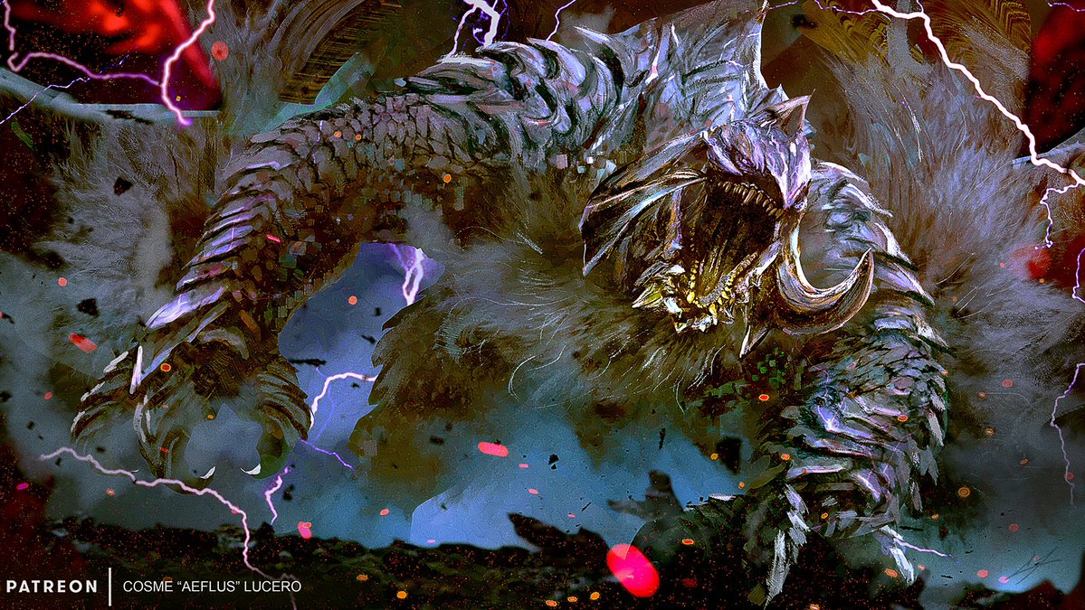 cosmelucero's tweet image. Some of my latest MH fanart, slowly chipping away towards the full roster. #monsterhunter #fanart