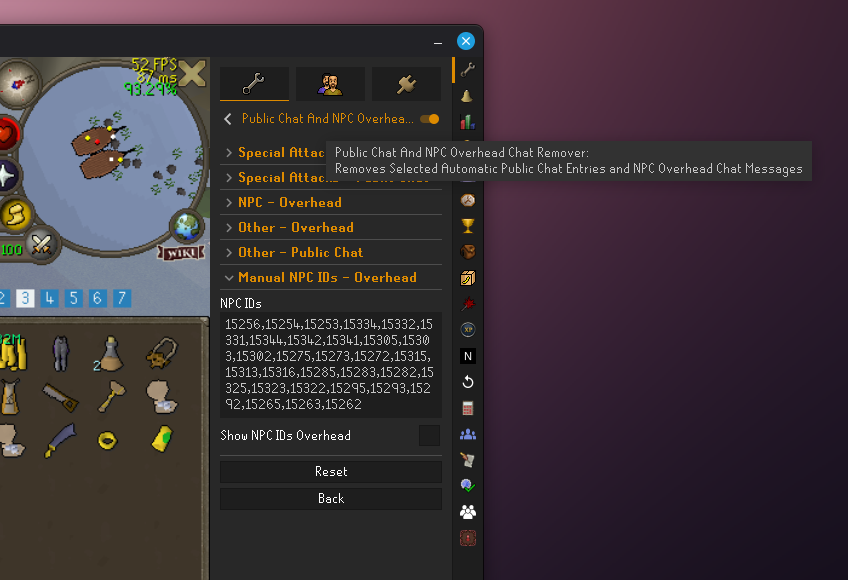 if u wana afk salvage but dont want other people's crewmates' overhead text clogging your screen u can install this jawn, uncheck everything, and put these IDs into that manual npc IDs textbox. i'll reply to this with the full list for copypasting