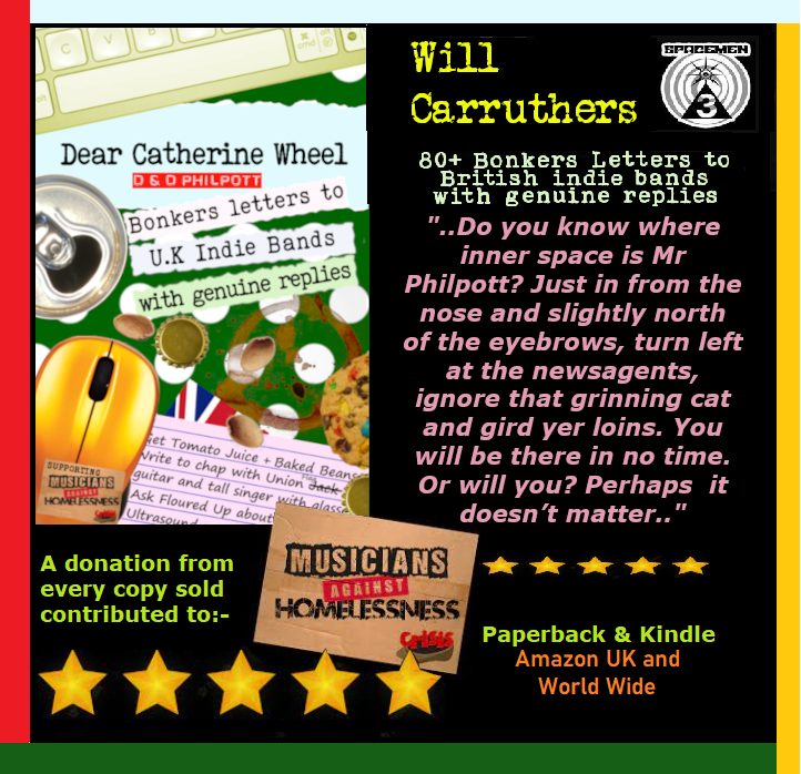 DerekPhilpott's tweet image. Here&apos;s our Bestselling book of bonkers letters to Britpop/C86/indie Legends with genuine hilarious replies, that @willcarruthers #Spacemen3 so magnificently contributed to.  We&apos;re giving a big donation to homeless charities for every copy, £2,655 so far donated..