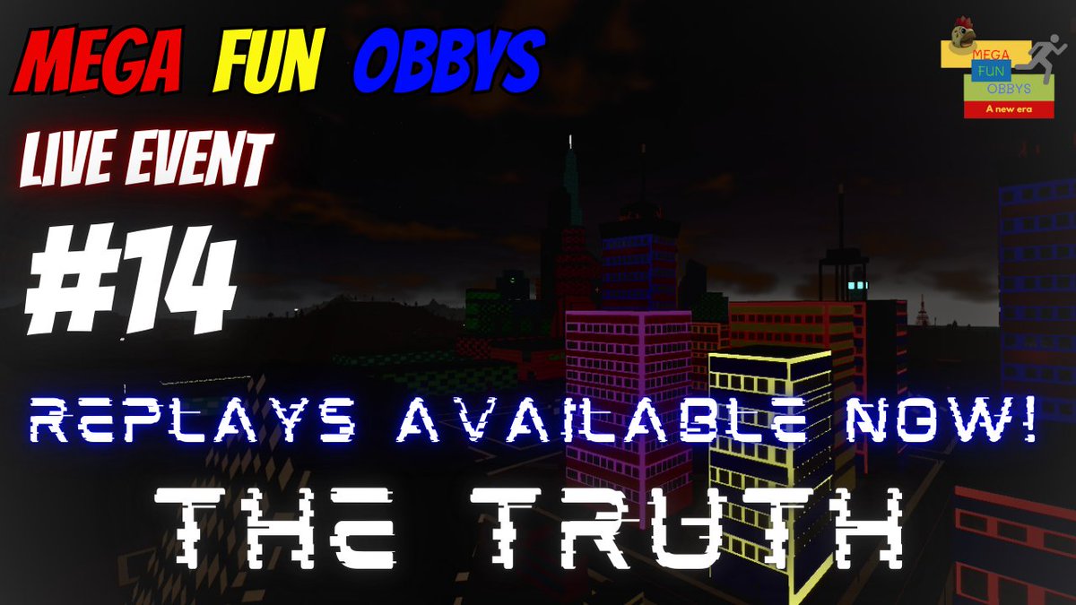 MegaFunObbys's tweet image. ⚠️The event has ended.
Couldn't see it?
🍿Watch the replay here:
youtube.com/watch?v=RNJrbn…
👍After event update out now:
roblox.com/games/90837965…
💯We won't talk about the event until after a few hours to avoid spoilers!
