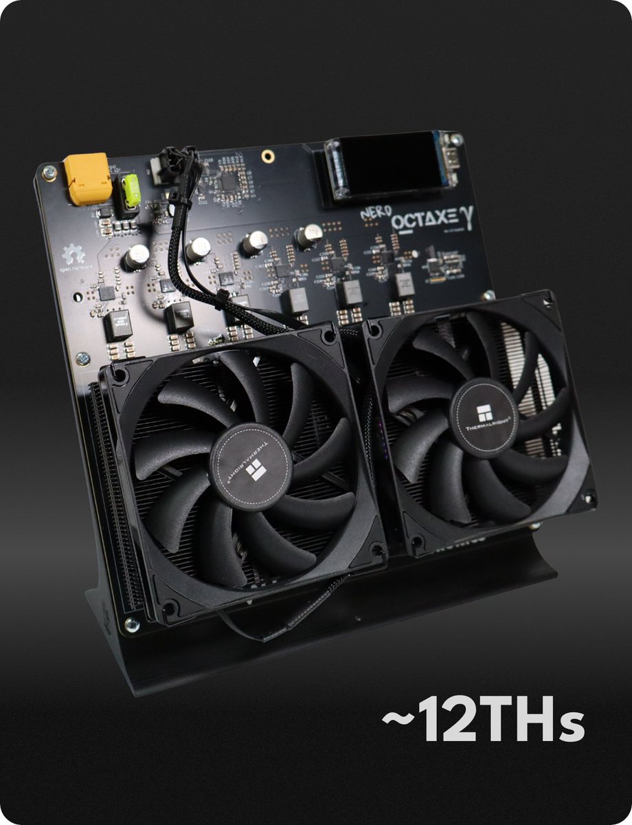 BitronicsStore's tweet image. Hashing alone?
No problem.
Hashing with 12TH/s of open hardware?
Unstoppable.

NerdOctaxe Rev 3.1 → Now in the store.
#StaySovereign #RunYourMiner