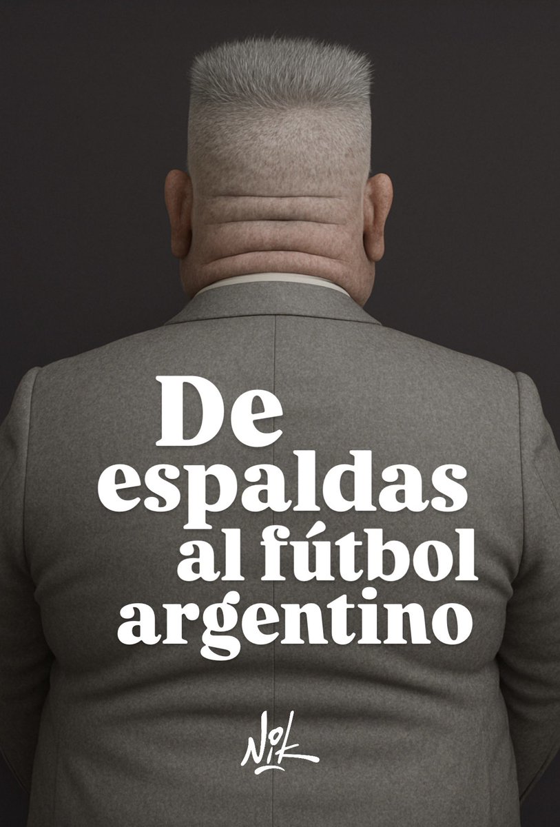 Nikgaturro's tweet image. De espaldas al fútbol argentino. De espaldas al hincha. De espaldas al manejo transparente. De espaldas a la honestidad. De espaldas a la historia. Chiqui Tapia. De espaldas. @JMilei