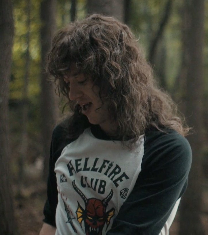 chompedup's tweet image. exactly this face as hes about to show off an item of a collection