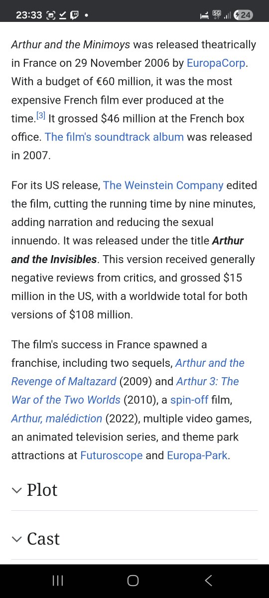 Does anyone remember Arthur movie trilogy based on books?

I remember them being a movie trilogy
I dont remember what kind of movie trilogy considering i havent seen them in a very long time but i feel like its a trilogy that will age badly at rewatch considering... certain stuff