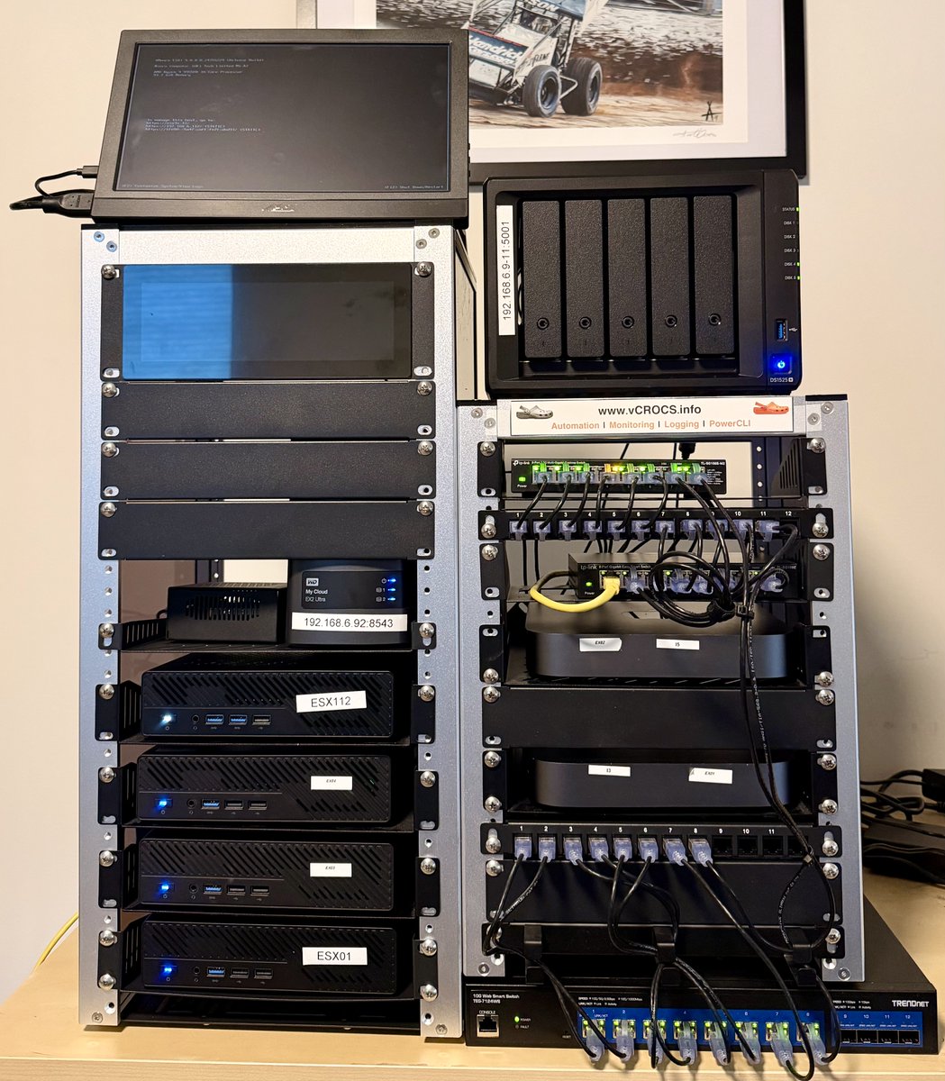 dalehassinger's tweet image. There’s a quote that’s always stuck with me: “9–5 pays the bills. 5–10 advances your career.”

This photo? That’s my 5–10. 👨‍🔬

I’ve always believed in investing in your career, and this stack of servers, storage, networking gear — all of it — has pushed me forward more than…