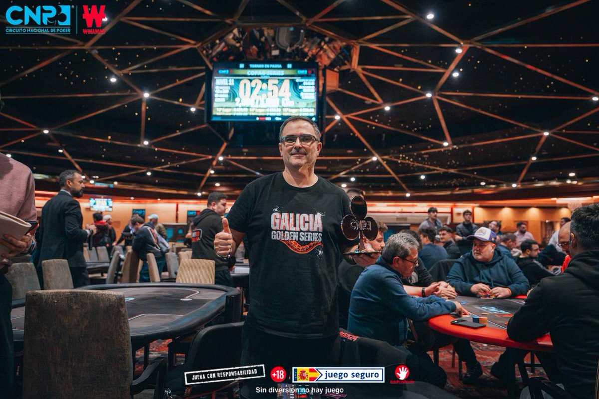 CNP_POKER's tweet photo. 🔥 ¡Miguel Montes es el nuevo Campeón Nacional del CNP 2025!

Temporada impecable, líder del ranking y aún peleando en la Gran Final, ahora en el Copag Series ♣️💪

¡Enhorabuena, Miguel!
@LAROUSH_Events @Winamax_Espana  @granmadridpoker https://t.co/XZd2fci2Oc