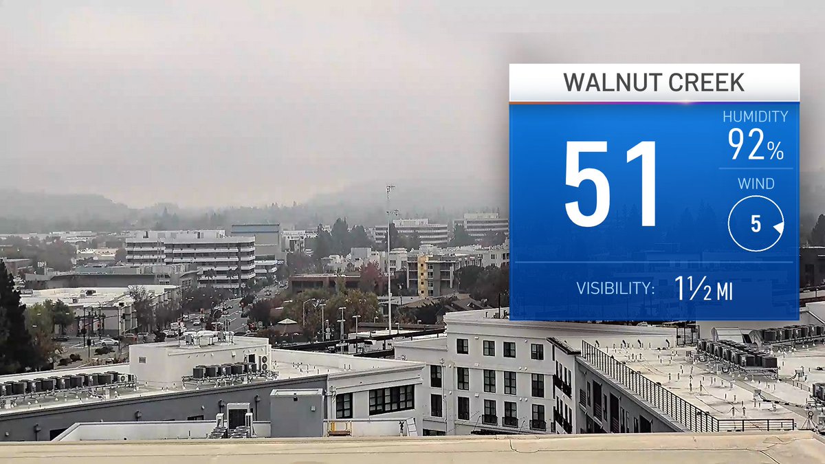RobMayeda's tweet image. Also into fog-chilled day time highs season...inland East Bay and North Bay valleys are prone to this as fog lingers into the afternoon. Low 50s Napa, across inland Contra Costa County approaching 3pm. This pattern will likely stick around through Thanksgiving #CAwx 11/23/2025