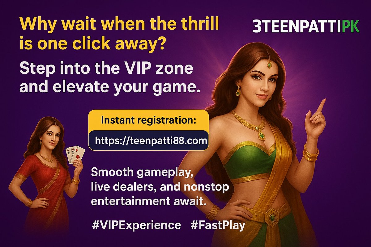 nimdatp8878030's tweet photo. Why wait when the thrill is one click away?
Step into the VIP zone and elevate your game.
Instant registration: https://t.co/61PxBHGYdk
Smooth gameplay, live dealers, and nonstop entertainment await.
#VIPExperience #FastPlay https://t.co/fumv7jI9wY