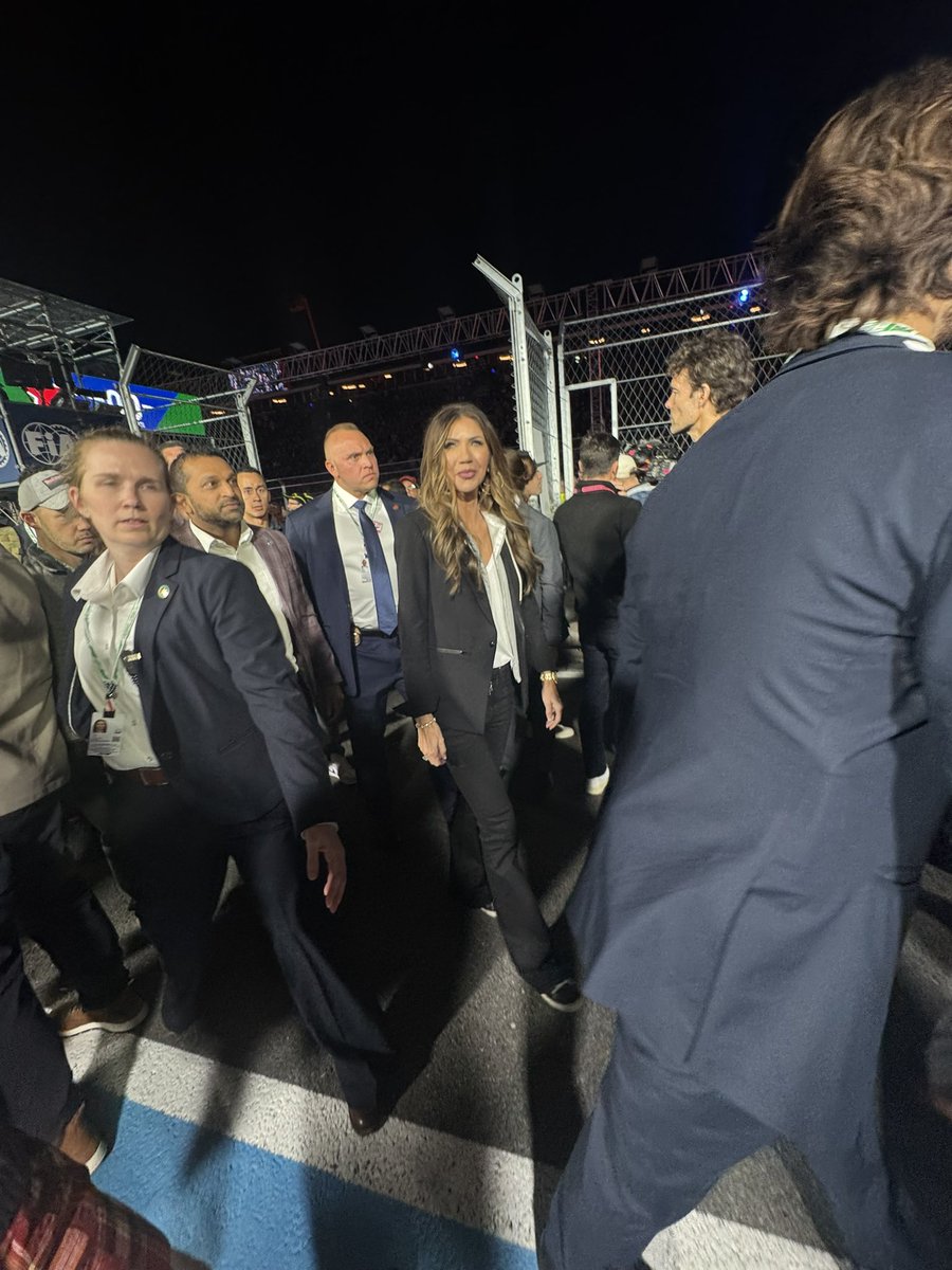 SpencerHakimian's tweet image. 🚨BREAKING: Kash Patel and Kristi Noem were spotted at Las Vegas F1 Grand Prix.

WHO PAID FOR THIS?