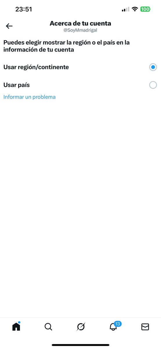 SoyMmadrigal's tweet image. Para quitar que muestre el país en la cuenta en “sede” , puedes sustituirlo por algo más genérico 
- Privacidad y seguridad
- acerca de tu cuenta
- Usar Región/Continente