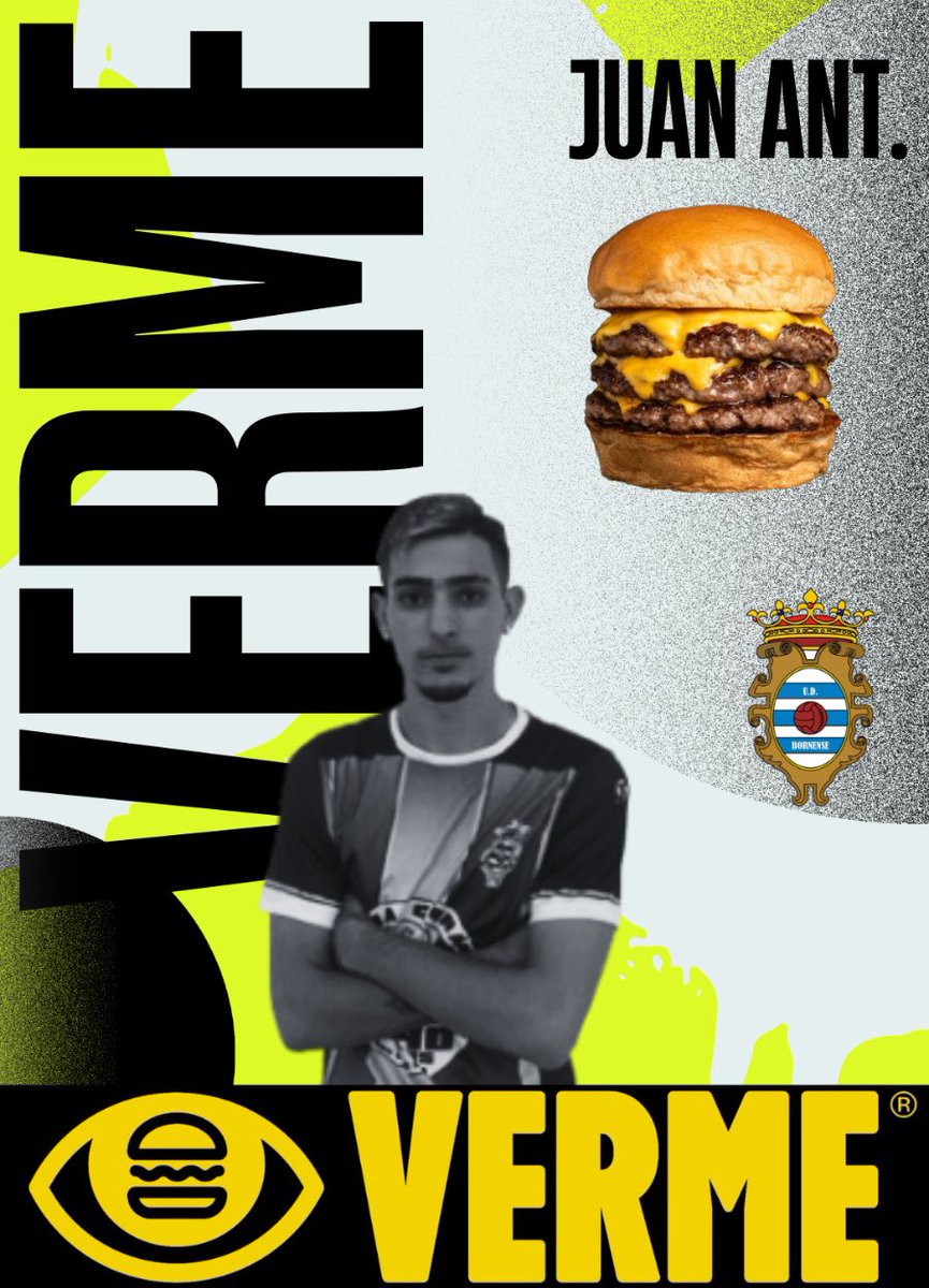 Muchísimas gracias a Verme Burguer por esta recompensa a uno de nuestros jugadores, sin vosotros nada sería igual.
2 CHEESE BURGUER + REFRESCOS . Jugador más deportivo e influyente de la jornada para Juan Antonio.
A disfrutar Campeón.