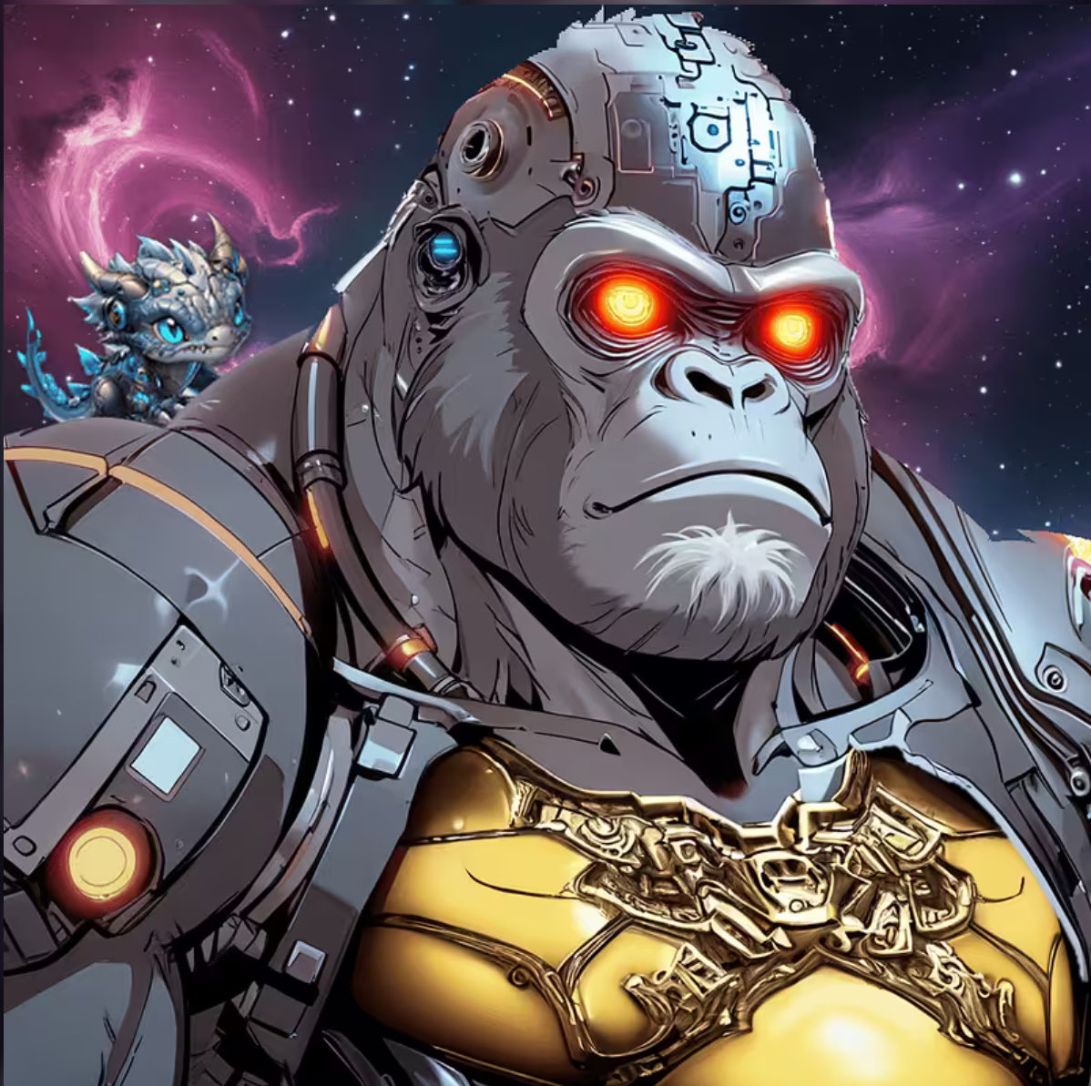 This is a <a href="/CyberapeYacht/">Cyber Ape Yacht Club</a> Silverback 

There are over 40 Million reasons to have one. 

IYKYK