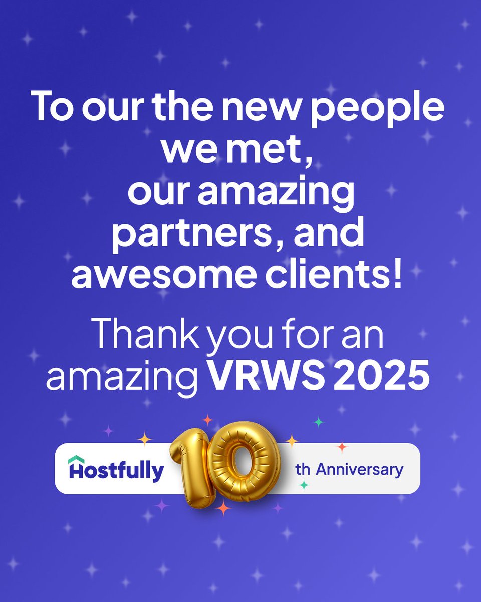 As conference season wraps up, we’re looking back on one of our final in-person events of the year!
Thank you for the unforgettable memories at the Vacation Rental World Summit 2025 at Booth 32! 🇮🇹

Until next time! 👋

hostfully.com