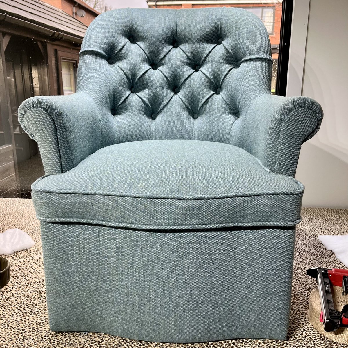esarty's tweet photo. Mrs E absolutely nailing it yet again with her latest upholstery project.
#SoTalented https://t.co/ROquBf2BOb