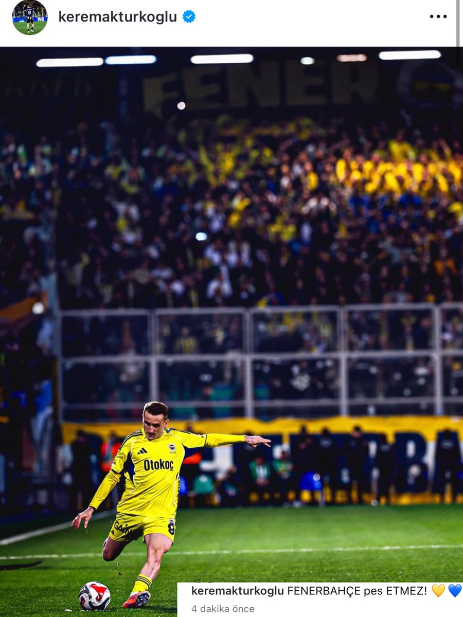 Sıra geldi derbide GS'ye gol atmana Kerem Aktürkoğlu. Gol attığın zaman gerçek Fenerbahçeli olacaksın.