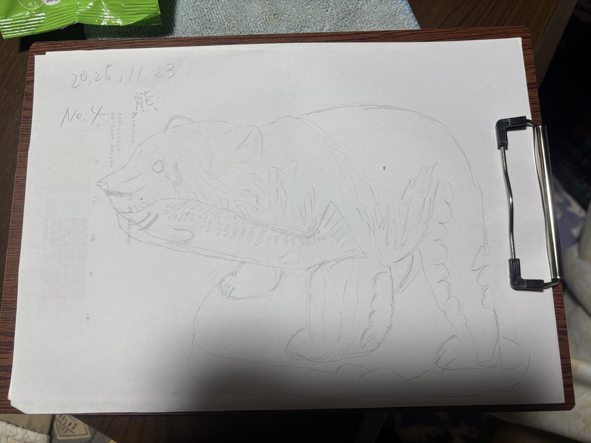 alex_enjoylife1's tweet image. 4日目の今日の熊

顔はだんだん上手にらなってきた気がするけど、足回りがかなり雑感あるので、今日は足周りを中心に力を入れていきます！