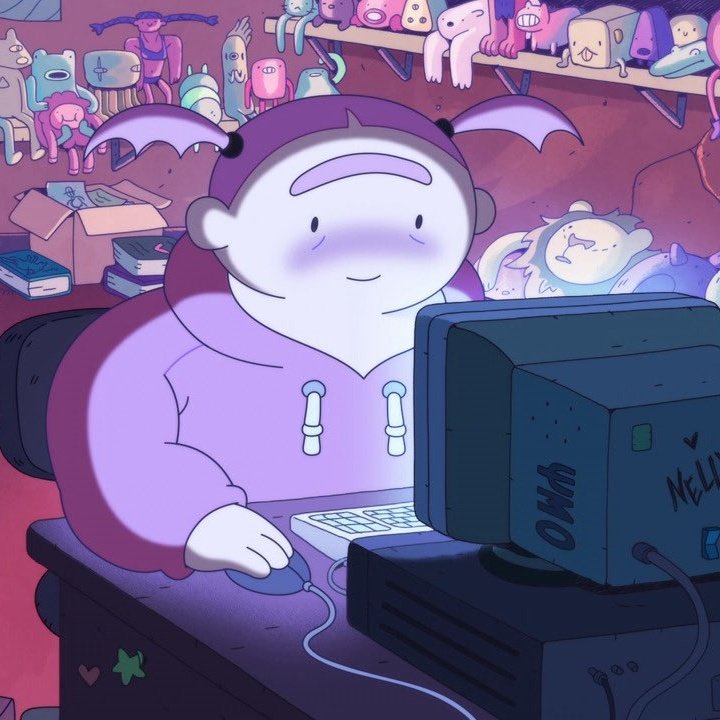 golkiryn's tweet image. adoro como fionna e cake retratou a sensibilidade ambiental + o medo do externo do neddy como alguém que só fica no computador o dia inteiro sem contato com o mundo fora das paredes