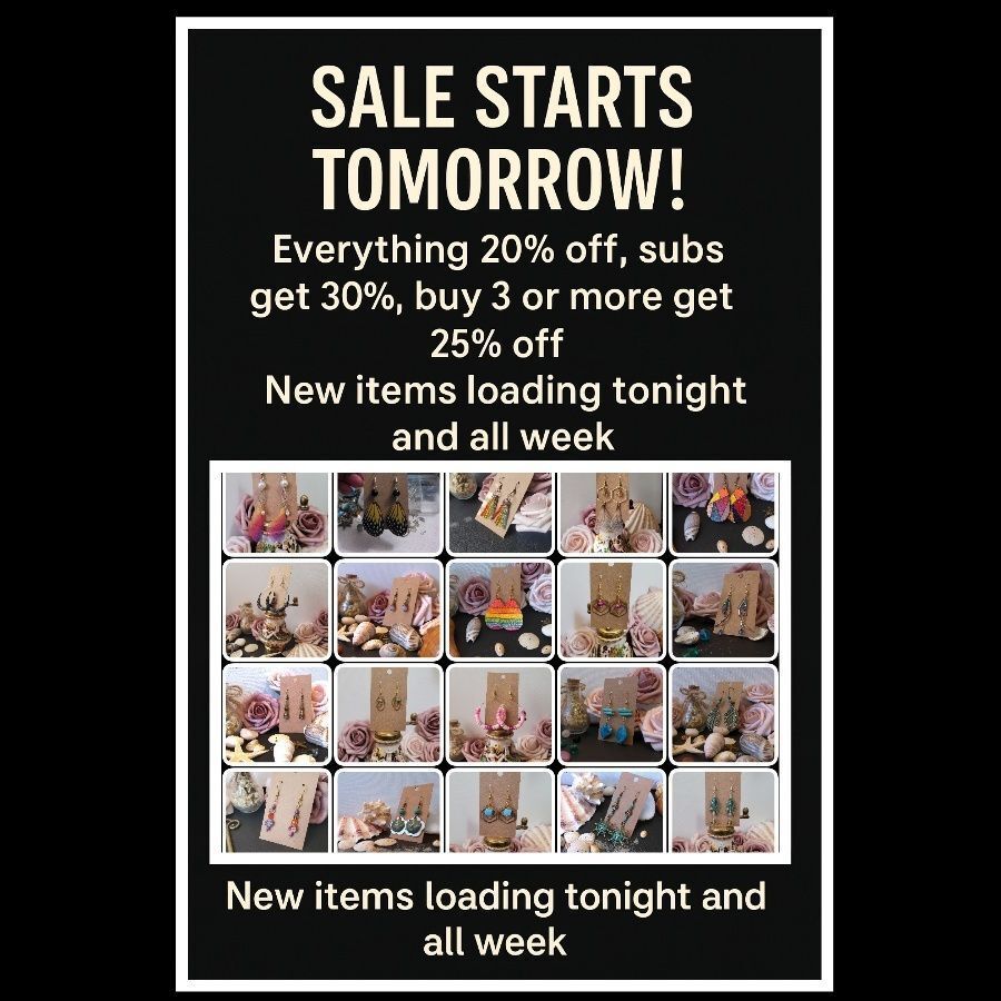 IRGRL's tweet image. ✨SALE TOMORROW✨
20% off everything, subs get 30%, buy 3+ = 25% off! New earrings dropping tonight + all week. Perfect time to snag holiday gifts 🔥
Stephofalltrades.etsy.com
#EtsySale #HandmadeJewelry #HolidayShopping