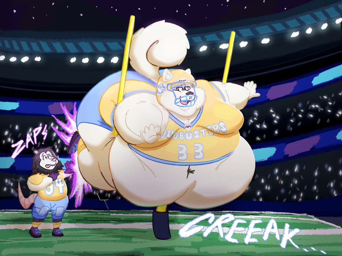supersizesamoyd's tweet image. It&apos;s a little unorthodox of a play to make, but MARKOI MAKES IT FOR THE FIELD GOAL! Featuring a friend, CLOUDBUSTERS WIN!

Let&apos;s just hope the goal posts make it too!