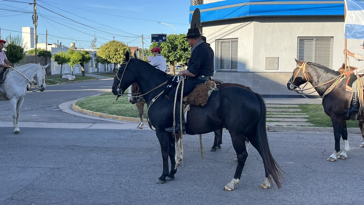 Hoy se festejó la fiesta de la tradición en mi aldea. 
Pd: dejen la cola de los caballos larga.
