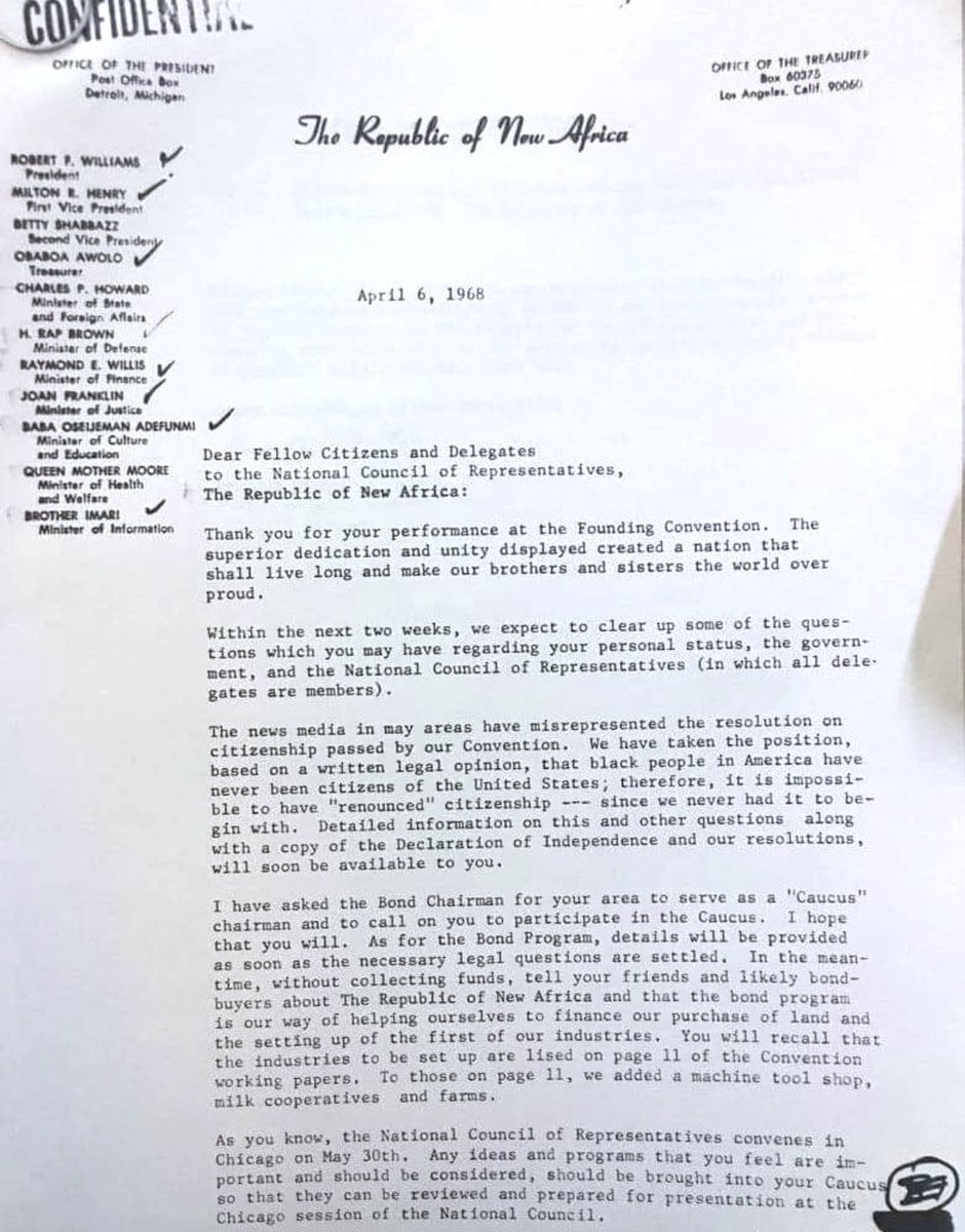 amw3600's tweet image. Jamil Al Amin while on the central committee of SNCC &amp;amp; minister of Justice of the BPP he was drafted as the first minster of defense of the Provisional Government of the Republic of New Afrika. Though short lived he never stopped fighting for land &amp;amp; independence in RNA territory