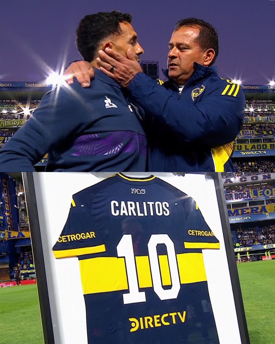 PlanetaBoca's tweet photo. El reconocimiento para Carlitos Tevez 💙 https://t.co/fcxXRd15z7