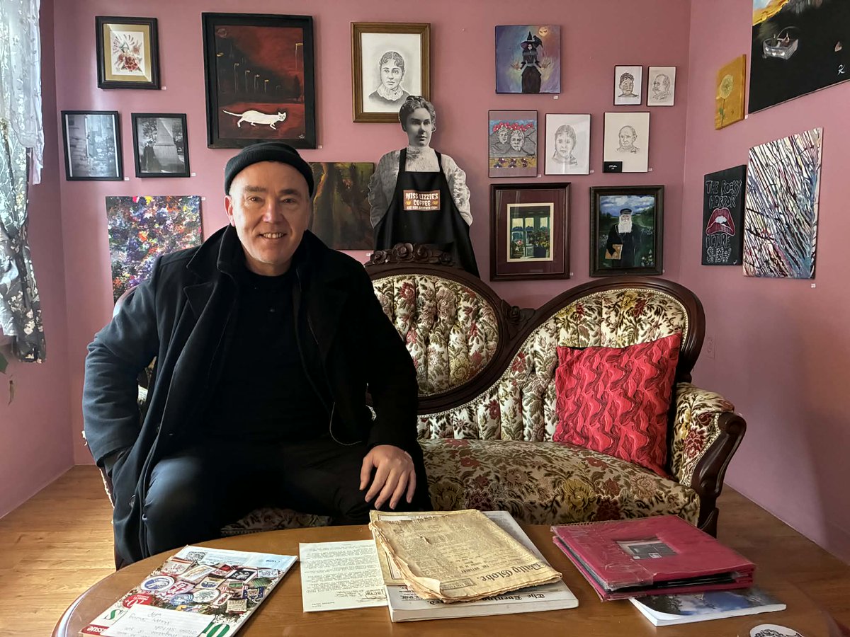 Had an absolutely amazing weekend doing the research for my upcoming book. I spent the afternoon chatting with the lovely family who run Miss Lizzie's Coffee. I was in tears visiting the spot where Eliza Borden once lived. They even had a poster for the "Curse of Lizzie Borden."