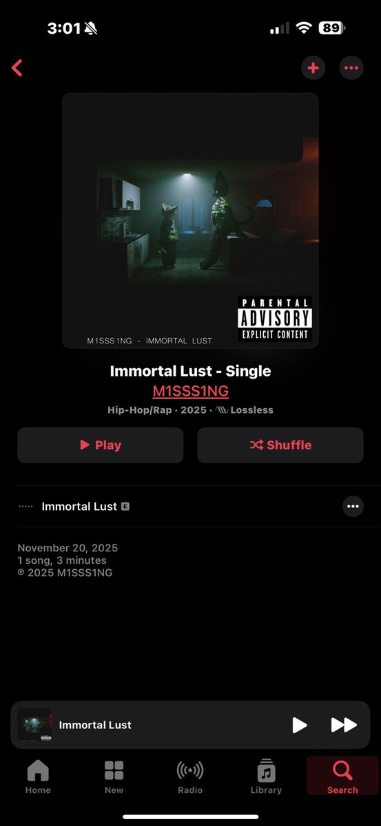 M1SSS1NGX's tweet photo. The song is finally out on Apple Music, sorry for the long wait. https://t.co/MaRoirt0on