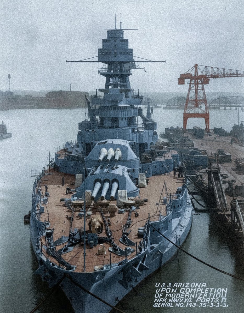 戦艦アリゾナ(BB-39) 真珠湾攻撃前 ペンシルベニア級2番艦 16年就役