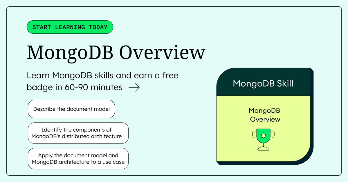 pietrosandonato's tweet image. Discover the core concepts and architectural strengths of @MongoDB. Explore dynamic schema design, distributed architecture, and support for nested and semi-structured data through real-world examples. mongodb.social/60147mOBa