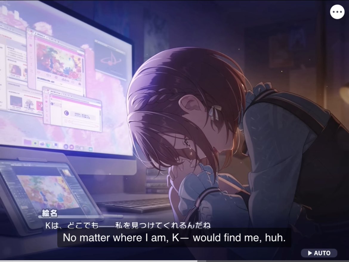 SH1N1NGIDOL's tweet image. reminder that kanade will find ena in every universe