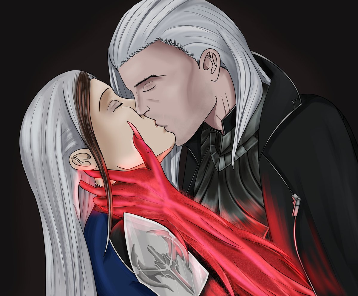 Sometimes, outside of politics, soldiers or intrigues, in private, the crow and swan can afford one kiss 
#swain #leia #Ocxcanon #LeagueOfLegends #LeagueOfLegendsoc