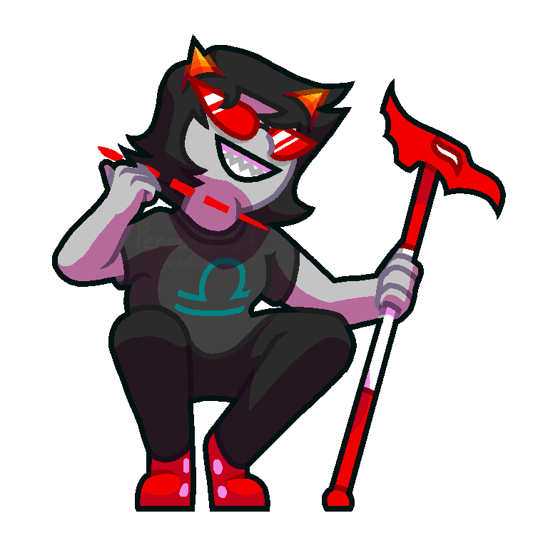 Abridgesa80's tweet photo. Someone in one of my classes gave me a sticker of my favorite Homestuck character out of nowhere a few weeks ago so I'm getting them back https://t.co/6pXTG1zo7a