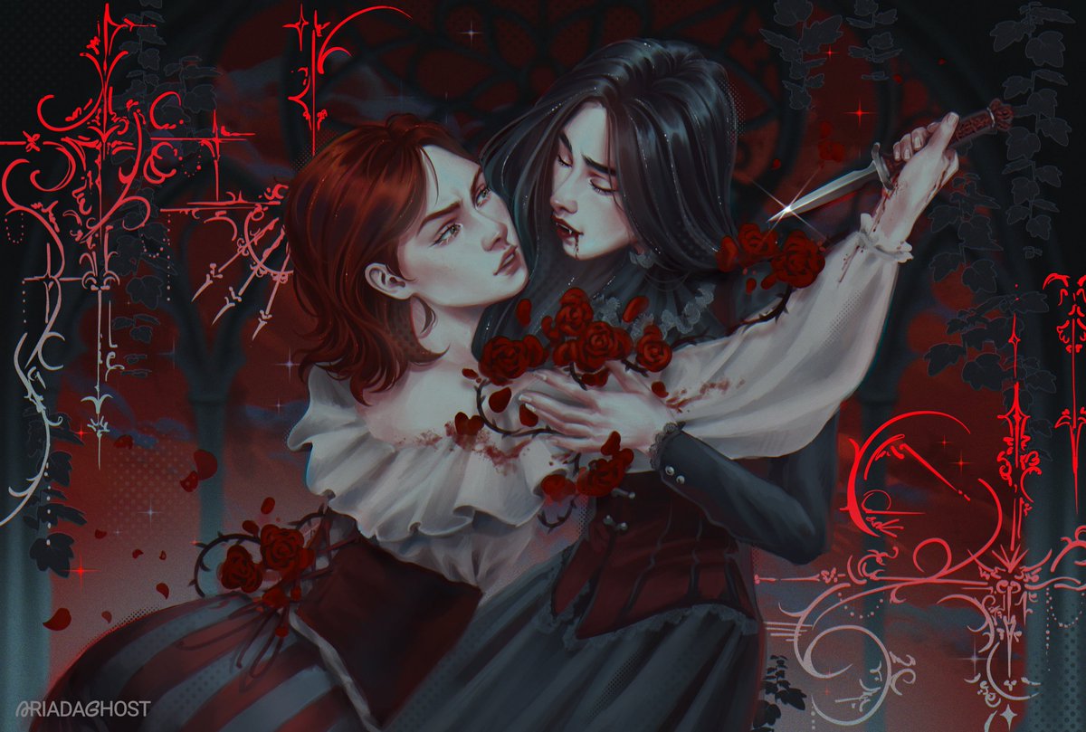 ariadaghost's tweet image. Ivelle &amp;amp; Mikhaila de &quot;Oscura Sangre&quot; para el DTIYS de Sofi y Effi 🩸🦇