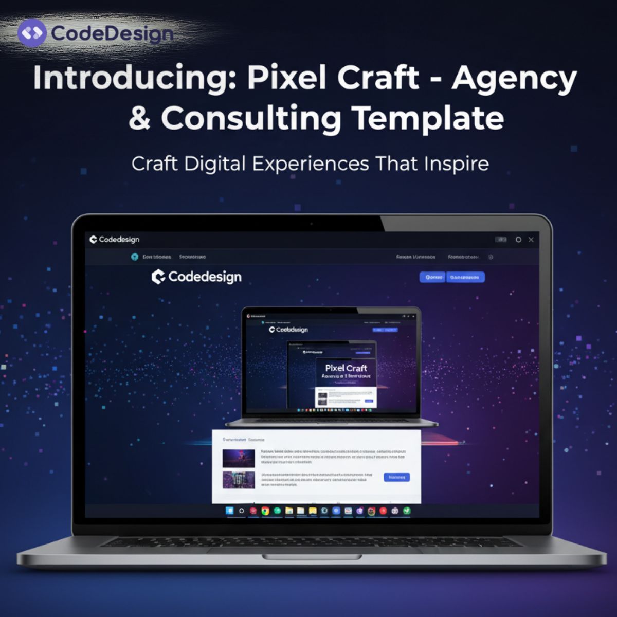 codedesignai's tweet image. New Template: &quot;Pixel Craft&quot; 🚀

The perfect site for digital agencies &amp;amp; design consultants. Professional, sleek, and ready to go.

💻 Demo: pixelcraft.codedesign.app ⚡ Get it: dev.codedesign.ai/ai?templateId=…

#Codedesign #WebTemplate #DigitalAgency #UIUX #WebDesign