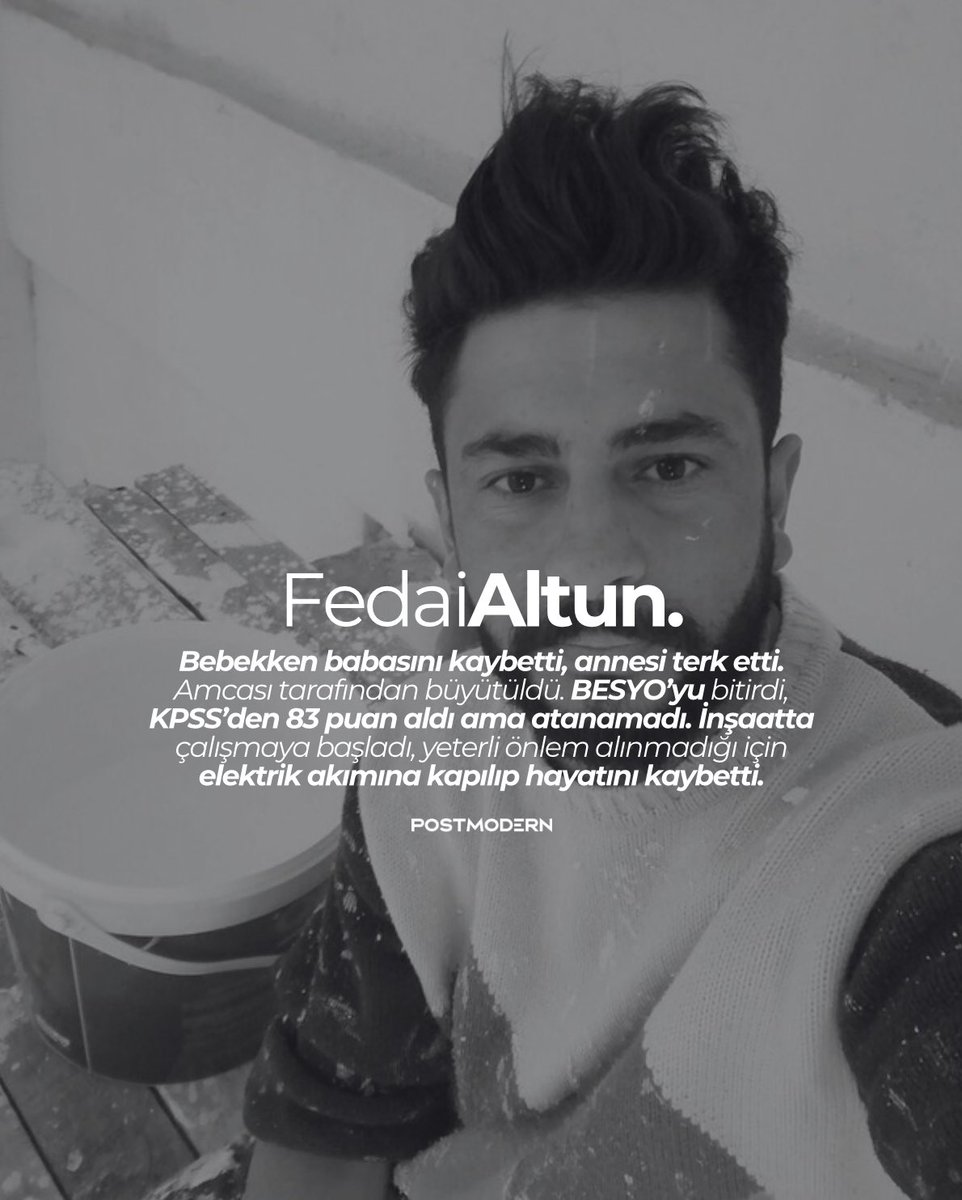 24 Kasım Öğretmenler Günü • Bebekken babasını kaybetti, annesi terk etti. Amcası tarafından büyütüldü. BESYO’yu bitirdi, KPSS’den 83 puan aldı ama atanamadı. 

İnşaatta çalışmaya başladı, nişan sürecindeydi… Yüzük almak için gece gündüz çalışıyordu. Çalıştığı yerde yeterli