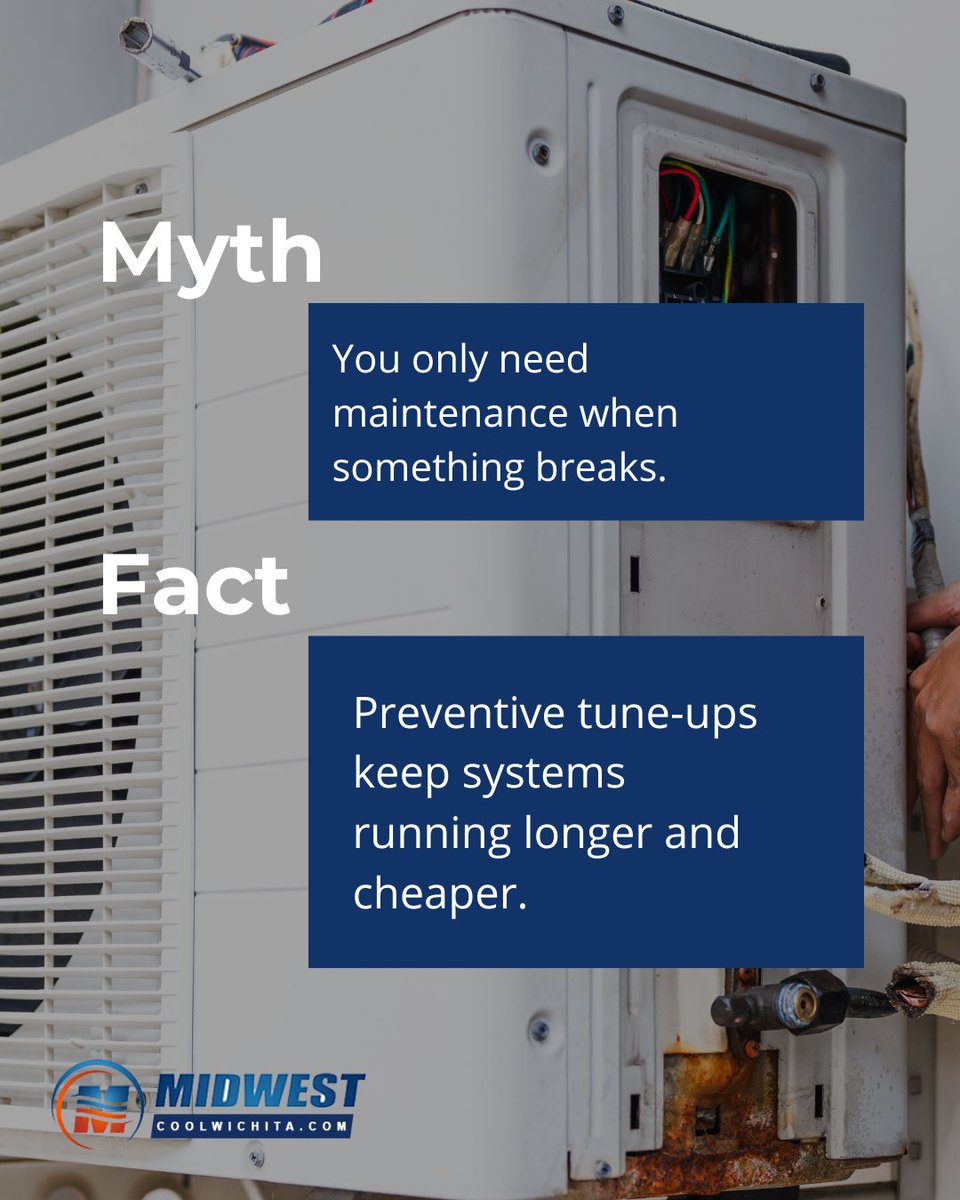 MWMechanical's tweet photo. Waiting for your HVAC system to fail before scheduling service often leads to costly repairs and unexpected discomfort.

Regular preventive maintenance keeps parts clean, identifies wear early, and ensures everything runs at peak efficiency. https://t.co/SGigf32NcJ
