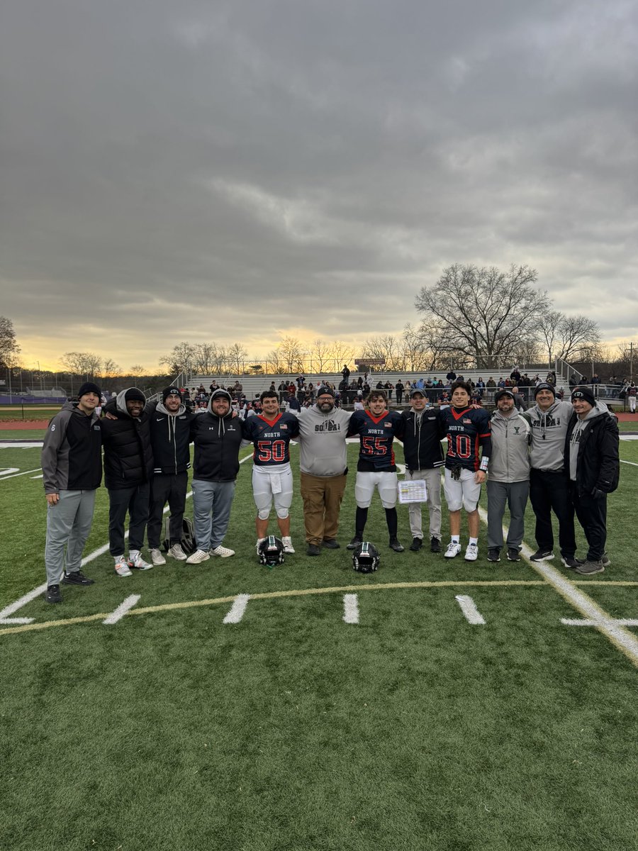 YtownHuskers's tweet photo. The Section 1 North All Stars defeated the South 28-27 on a walk-off TD to our guy @tgalante28 as time expired. Tybo won Offensive MVP. It was amazing to coach our boys one last time &amp; a pleasure coaching the rest of the North Team. @YCSD_Athletics @YHSDeGennaro @SOFCA_Coaches https://t.co/WGVJhc6oZz