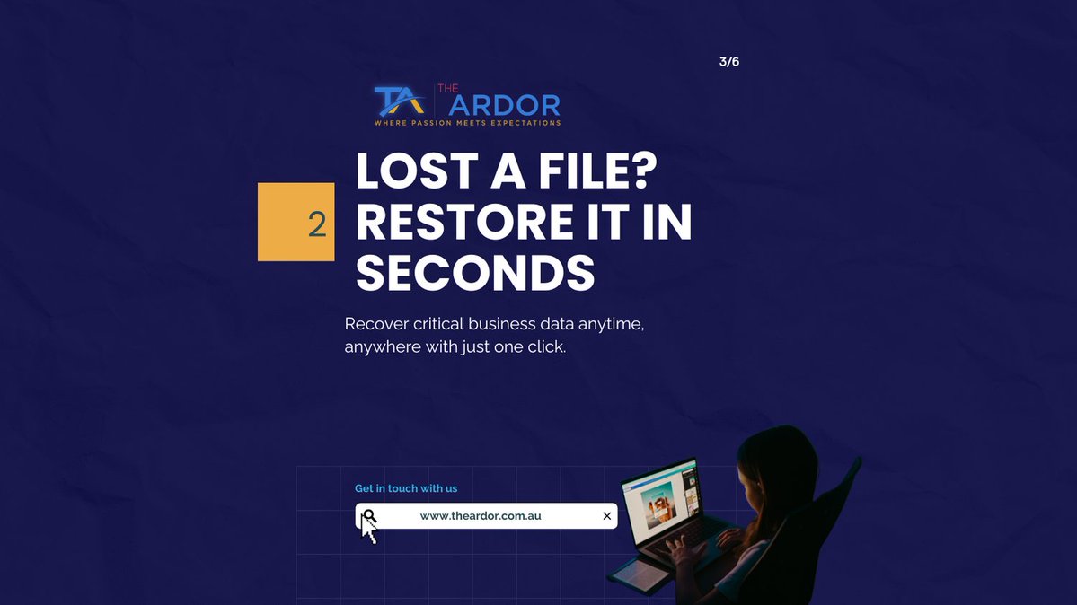 the_ardor's tweet image. Don&apos;t Risk Losing Everything . Your data is your business&apos;s most valuable asset. see the Top 5 Reasons why Cloud Backup &amp;amp; Recovery is the ultimate game-changer for Sydney businesses, guaranteeing continuity and peace of mind.
#CloudBackup #DataRecovery #BusinessContinuity