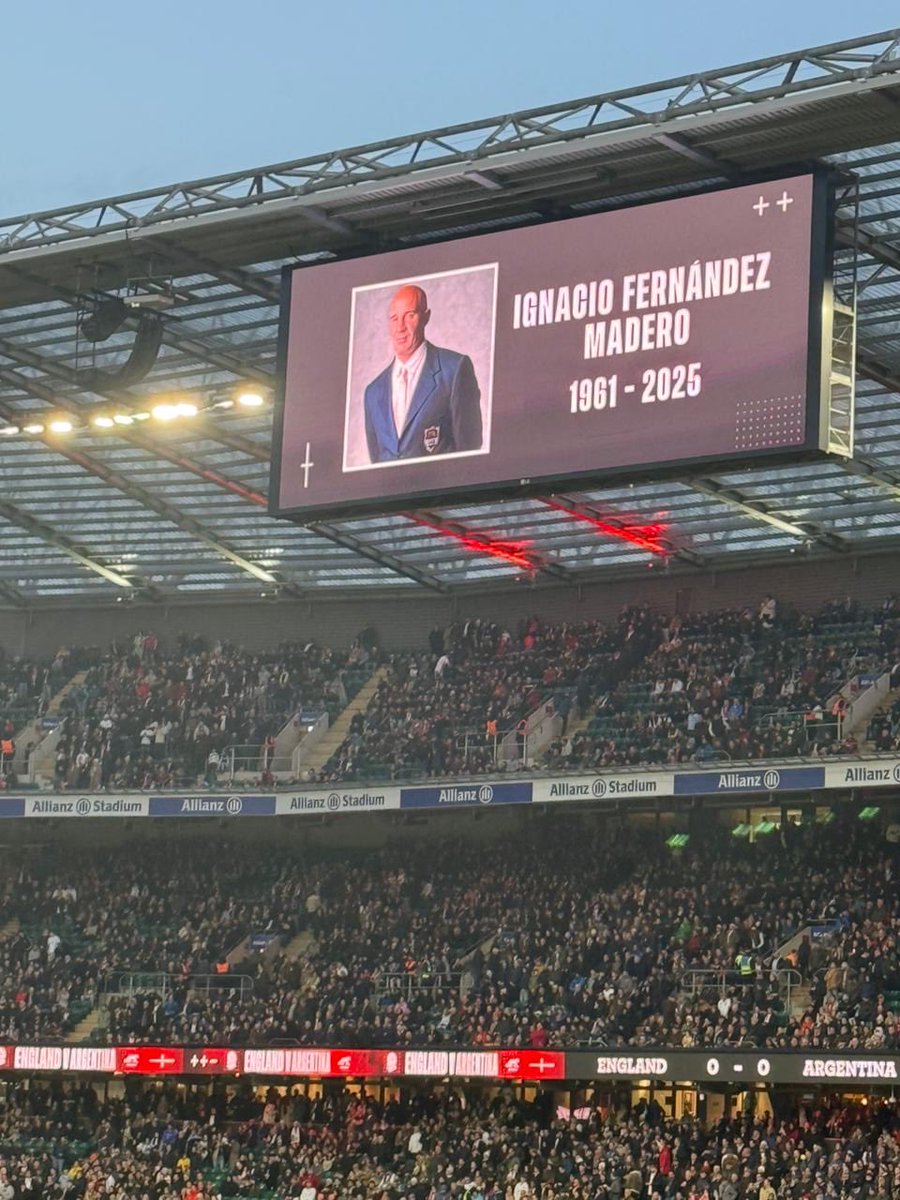 Homenaje a Nacho en Twickenham Stadium <a href="/EnglandRugby/">England Rugby</a> <a href="/lospumas/">Los Pumas</a> <a href="/unionargentina/">Unión Argentina de Rugby</a> 
Gracias por tan lindo reconocimiento!
🤍💙🖤🤍