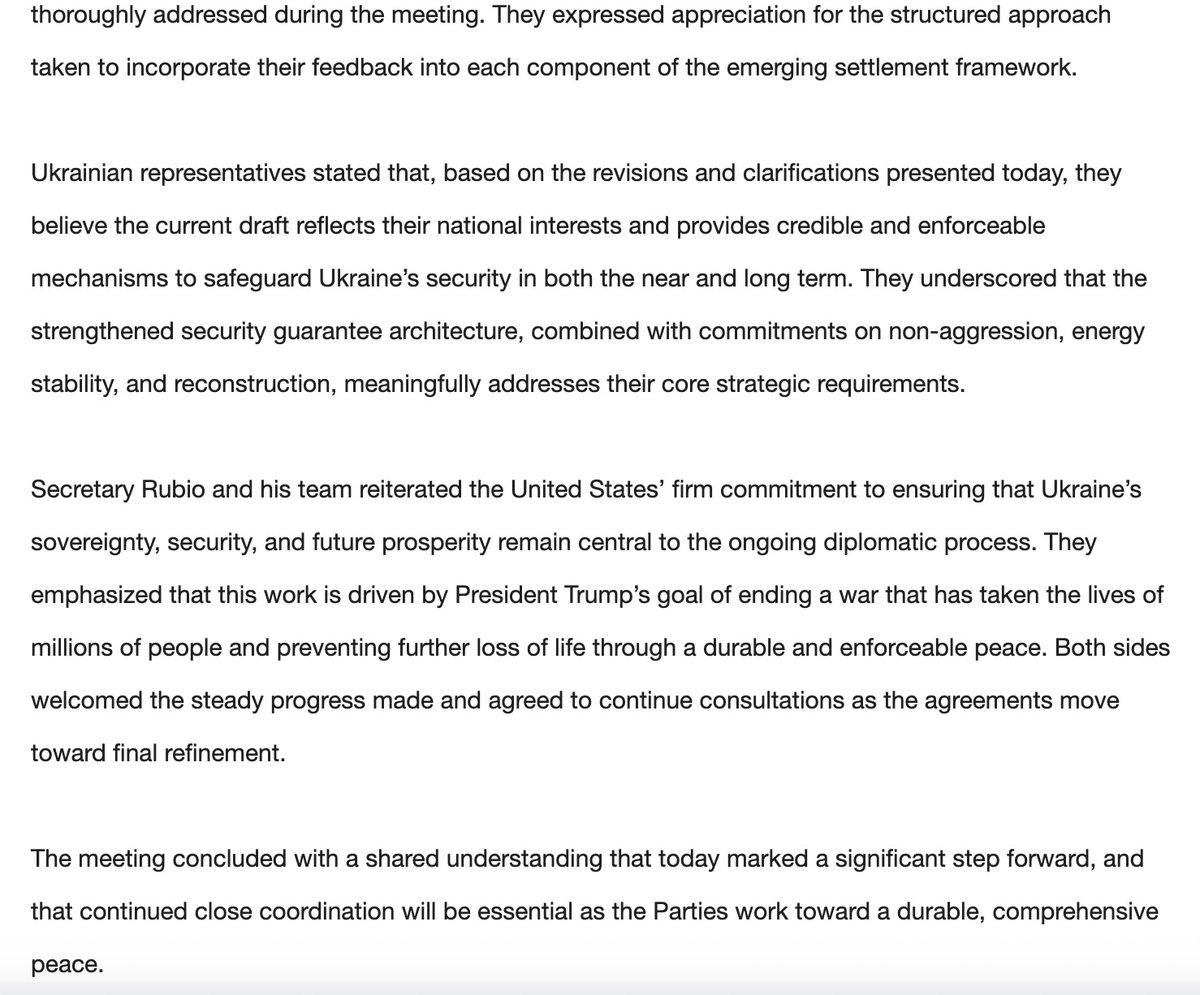 The White House just sent this out on the Ukraine "peace plan":